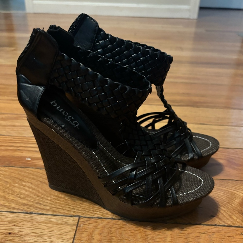Bucco wedge black 6